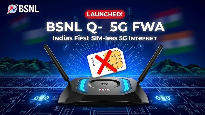 BSNL’s Quantum 5G FWA: Pioneering SIM-Less Connectivity in India, BSNL Quantum5G FWA SIMLess 5GIndia AtmanirbharBharat 5GConnectivity IndigenousTech HighSpeedInternet DigitalIndia Enterprise5G NetworkSlicing CPE Hyderabad
